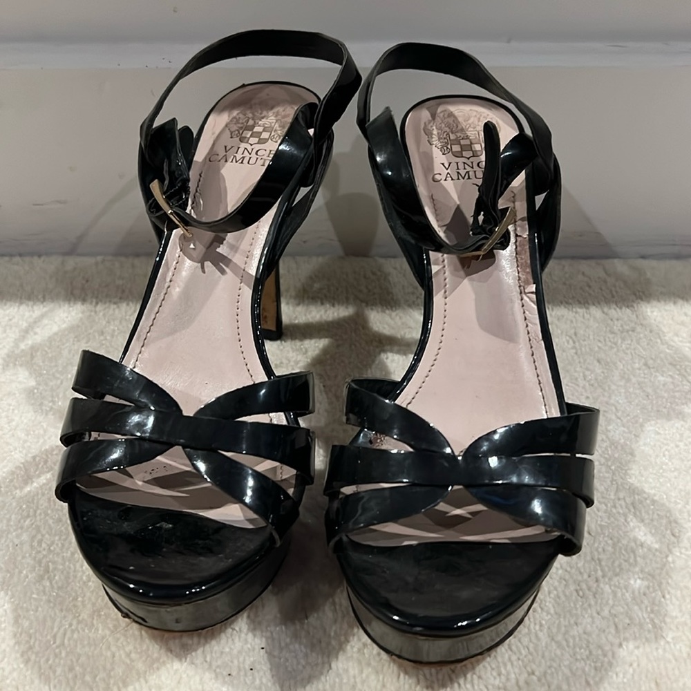 VINCE CAMUTO SLING BACK OPEN TOE HIGH HEELS